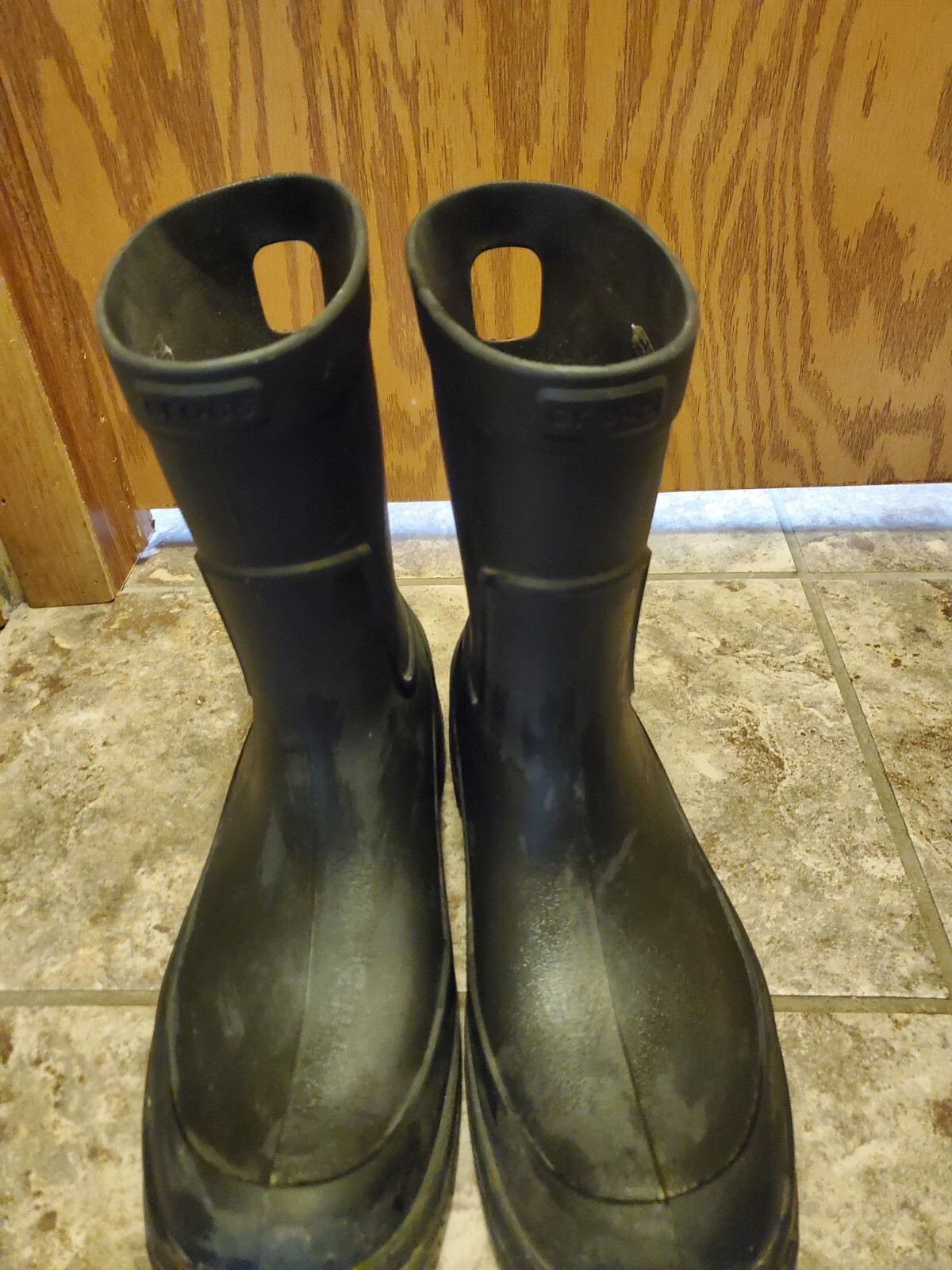Crocs Allcast Black Rubber Rain Boots Men's Size 13M … Gem