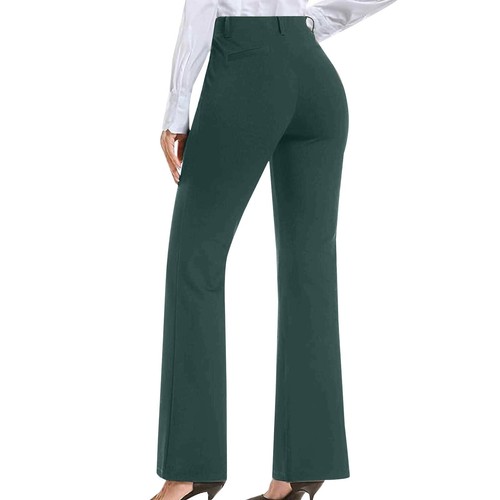 Women Office Pants Business Casual Work Pants with Pocket Pull On Regular Slacks - Picture 50 of 51