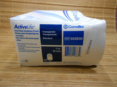 ConvaTec / ActiveLife REF 650830 One-Piece Urostomy Pouch 1'' New / Sealed Box