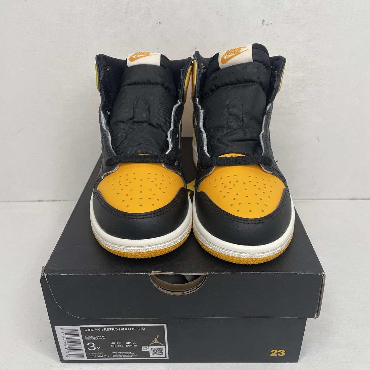 Nike Air Jordan 1 High PS “Taxi” AQ2664-711 Brand New 3Y/4.5