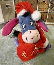 Disney Eeyore Bean Bag Plush Santa Outfit Christmas Joy Bag