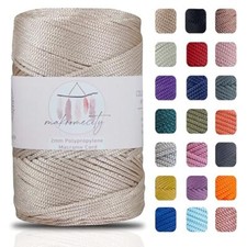 , Polyester Macrame Cord 2mm x 250 yards 750 feet 2mm 1 Skein Latte