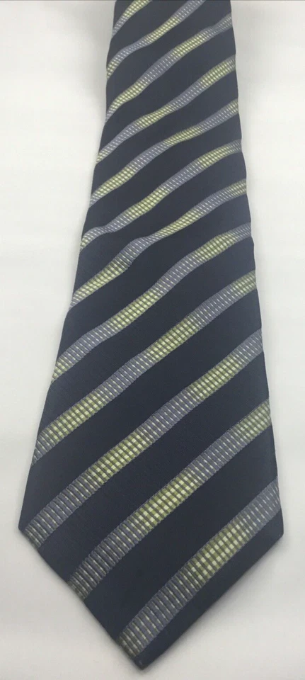 Corbata Robert Graham Diseñador Rayas Azules Diseñador 100% Seda Bordada Foto 2 de 4