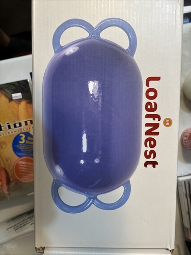 LoafNest: Incredibly Easy Artisan Bread Kit. Cast Iron Dutch Oven [Blue Gradi... - 第 1/3 張圖片