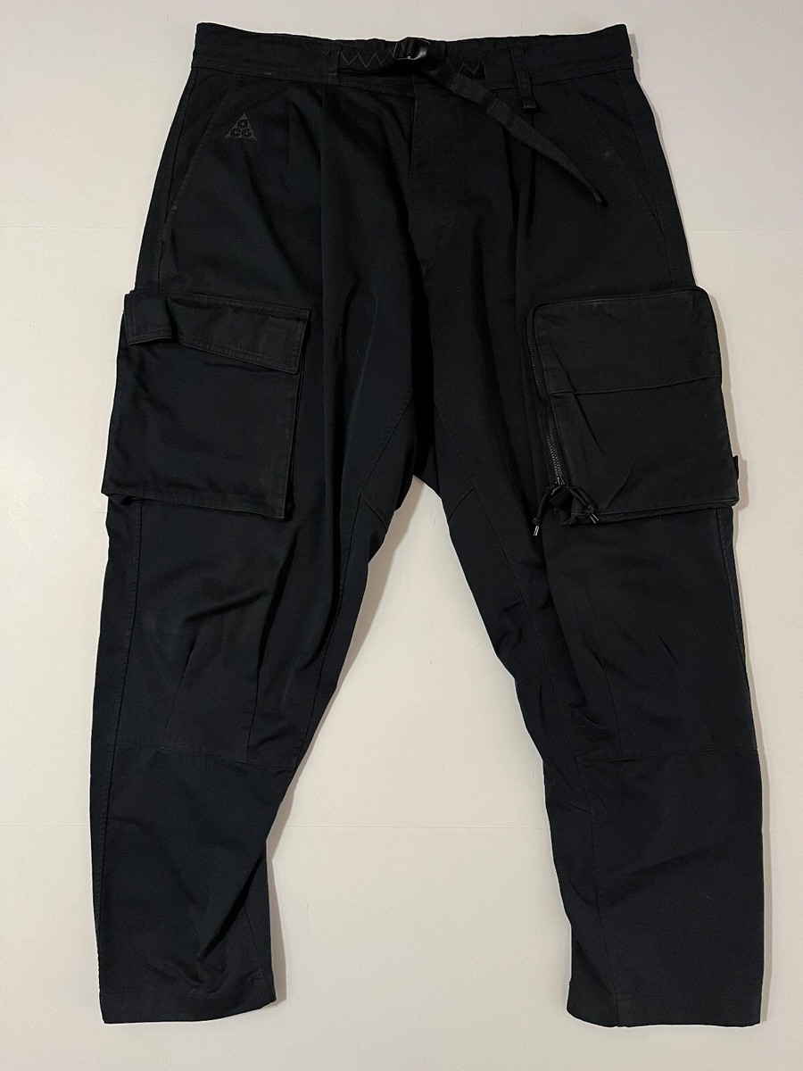 NIKE ACG NikeLab Lab Black Woven Cargo Pants #CD7646-010 HTF NIKE ACG NikeLab Lab Black Woven Cargo Pants #CD7646-010 HTF
