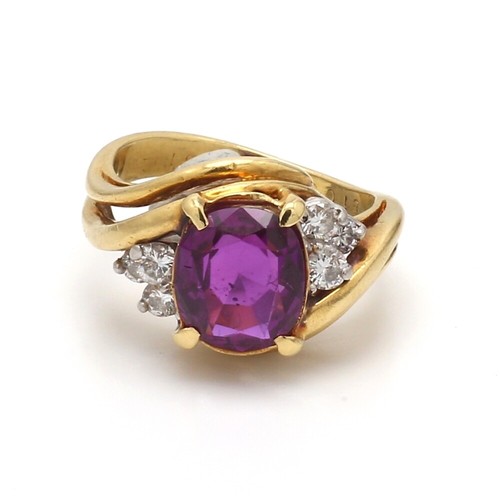 Vintage Cartier 18K Yellow Gold, Purple 