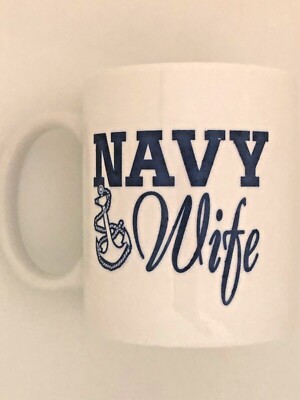  Mil Art China Navy Wife Career Collectables 4'' tall, 10oz max capacity