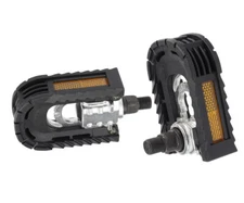 NEW! BICYCLE FOLDEN PEDALS 876L IN BLACK/SILVER COMPATIBLE WITH 1/2 CRANK