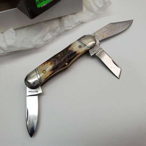 Schatt & Morgan Queen Cutlery 2016 SMQ-K163TS Keystone Staghorn Pocket Knife - Picture 8 of 16
