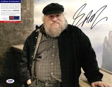 George R. R. RR Martin Signed Game Of Thrones 11x14 Photo PSA COA AD48026