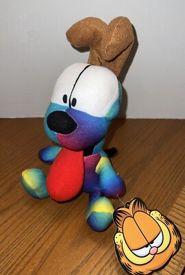 Gradient Tye Dye Garfield Friends Odie Stuffed Animal Soft Doll Toy 9'' Plush NWT