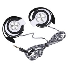 3.5mm Wired Headphones Heavy Bass Headset Over-ear Adjustable Ear Hook Earphones