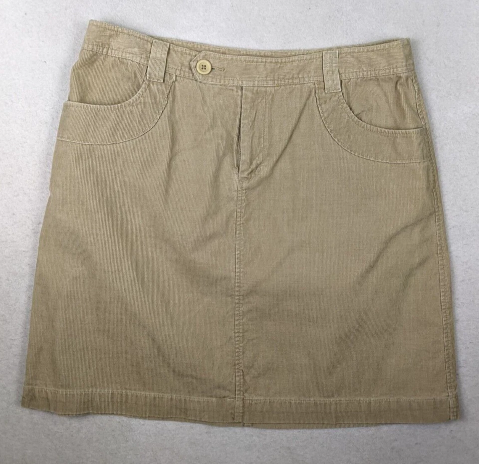 Mini lápiz falda para mujer Sonoma talla 14 beige pana Foto 2 de 4