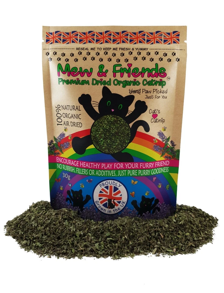 Mew & Friends Catnip Premium Organic 100% Natural Dried Catnip | UK GROWN - Imagem 3 de 4