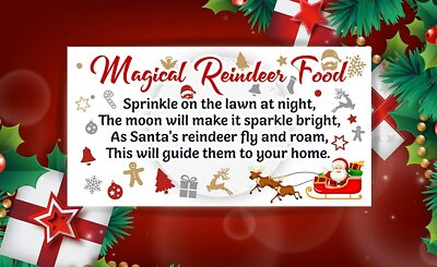 48 Christmas Party Bag Stickers Sweet Cone Labels Reindeer Present Personalised - Foto 4