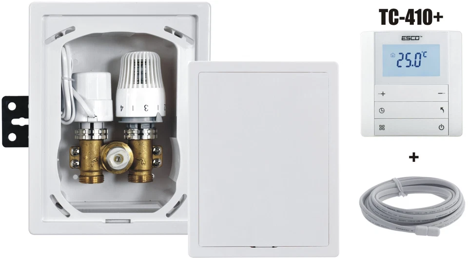 Einzelraumregelung RTL Ventil Unibox Fußbodenheizung Stellantrieb mit Thermostat