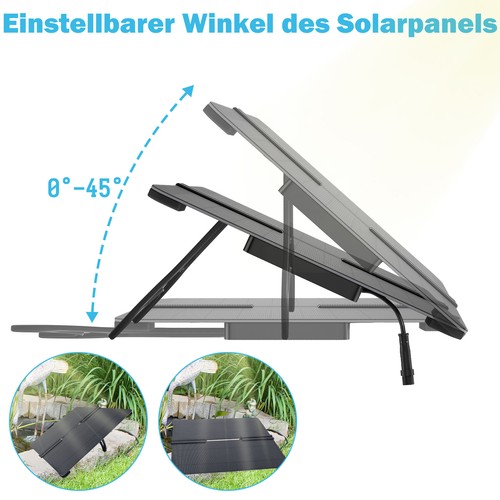 Solar Pumpe Falten solar Springbrunnen Fontäne 20W Teichpumpe Brunnen Teich Neu - Bild 3 von 12