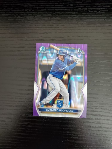 Lizandro Rodriguez - 2023 Bowman Chrome 1st Prospect #BCP-47 PURPLE RAYWAVE /250 - 第 1/2 張圖片