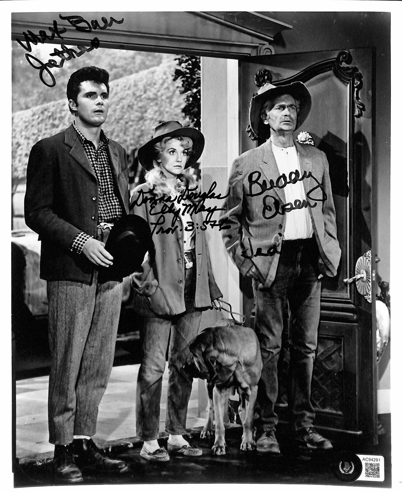 The Beverly Hillbillies Signed Cast 8x10 Photo By Ebsen Baer Douglas BECKETT BAS