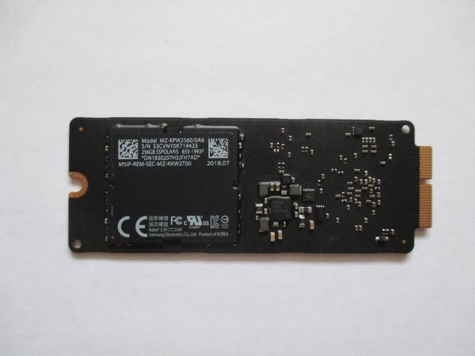 Genuine Apple 256GB SSD SAMSUNG MZ-JPV2560/0A3 655-1858D - Image 2 of 2