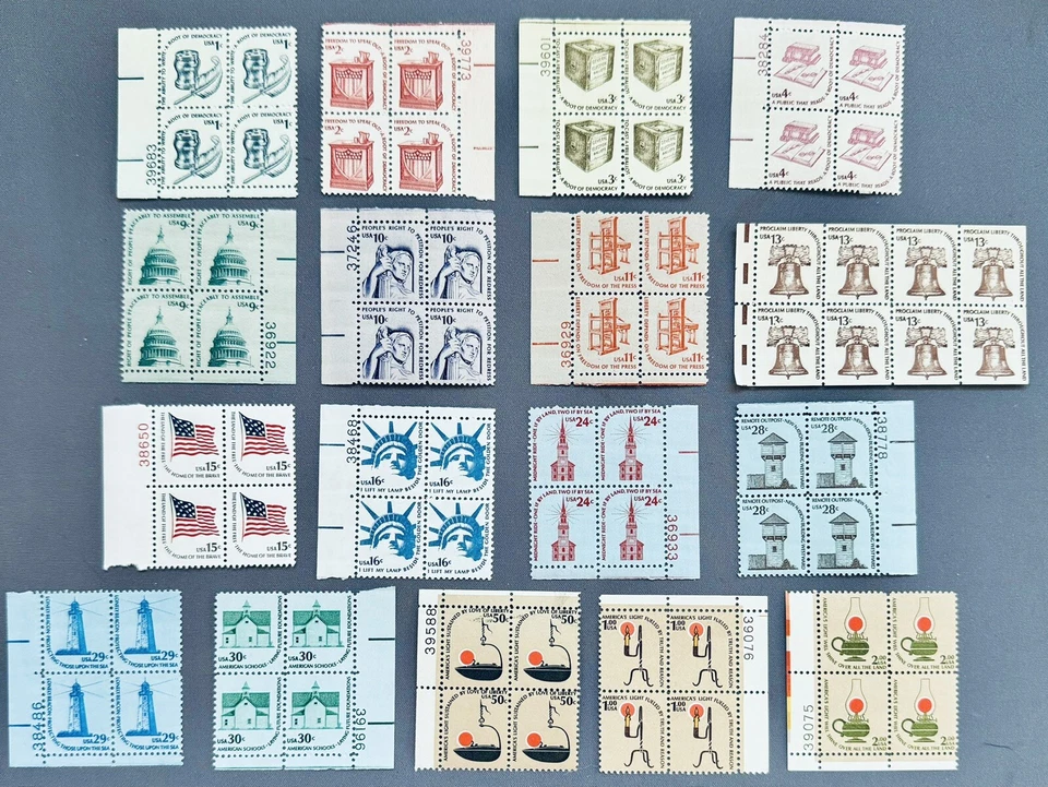 SoCo Stamps US Sc# 1581-1611 Set of 17 Americana Series 1¢ to $2 MNH - Image 2 of 4