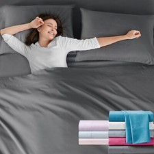 4 Pc Microfiber Soft Smooth Touch Bedding Sheet Set Wrinkle free for All Season