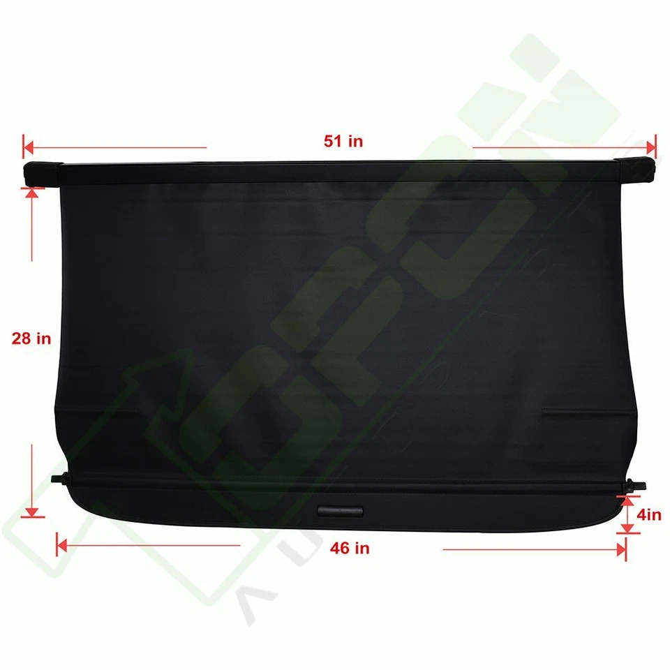 Retractable Black Rear Cargo Security Trunk Cover Fits Jeep Patriot 2007-2017 Foto 2 de 4