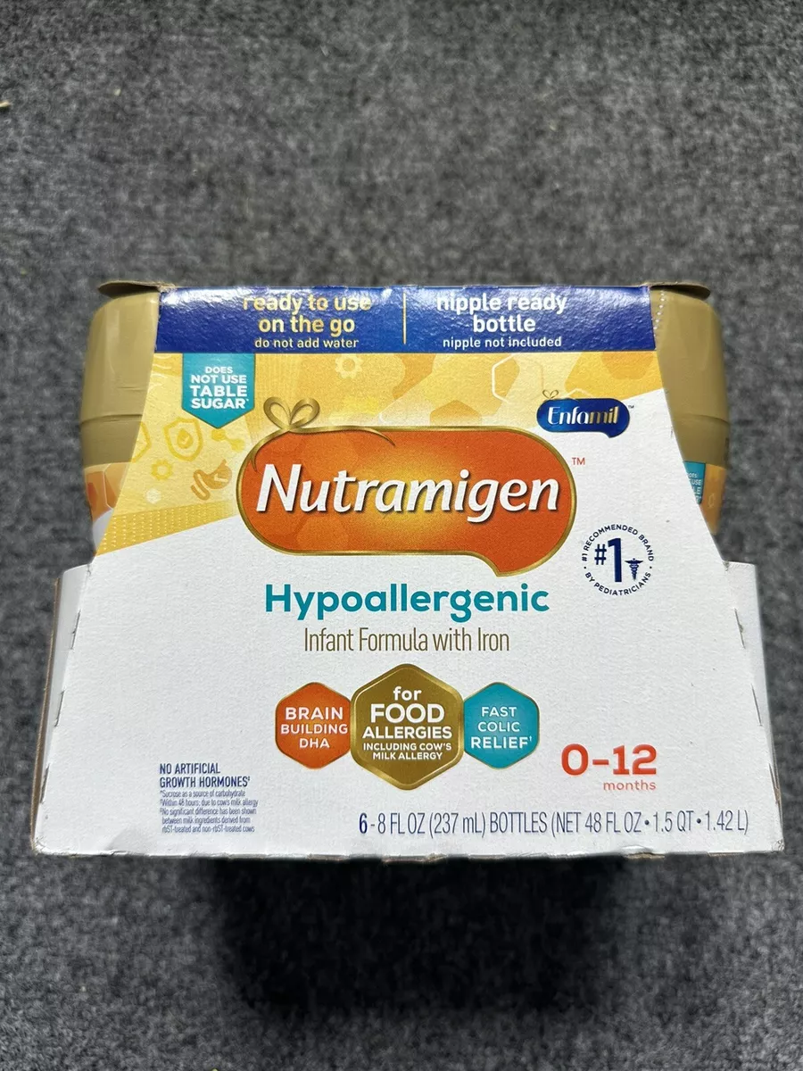 Nutramigen Hypoallergenic Ready To Feed Formula 6 Pack 8oz Bottle