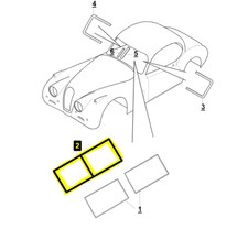 JAGUAR XK120 XK140 DHC FHC FRONT WINDSCREEN MOULDED RUBBER SEAL BD7960