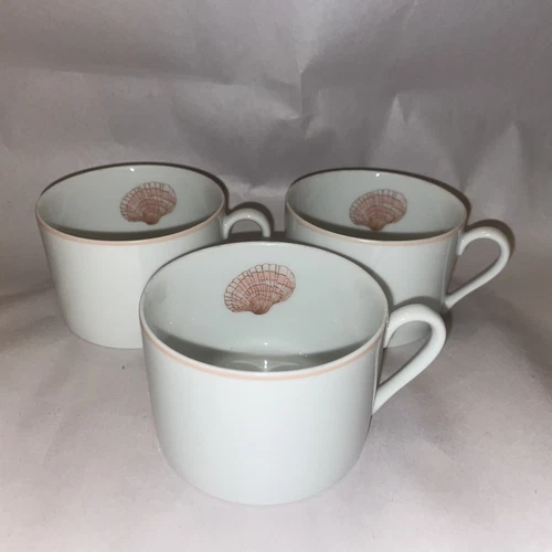 Vintage 1976 Fitz And Floyd Coquille Tea Cups - 3 Cups