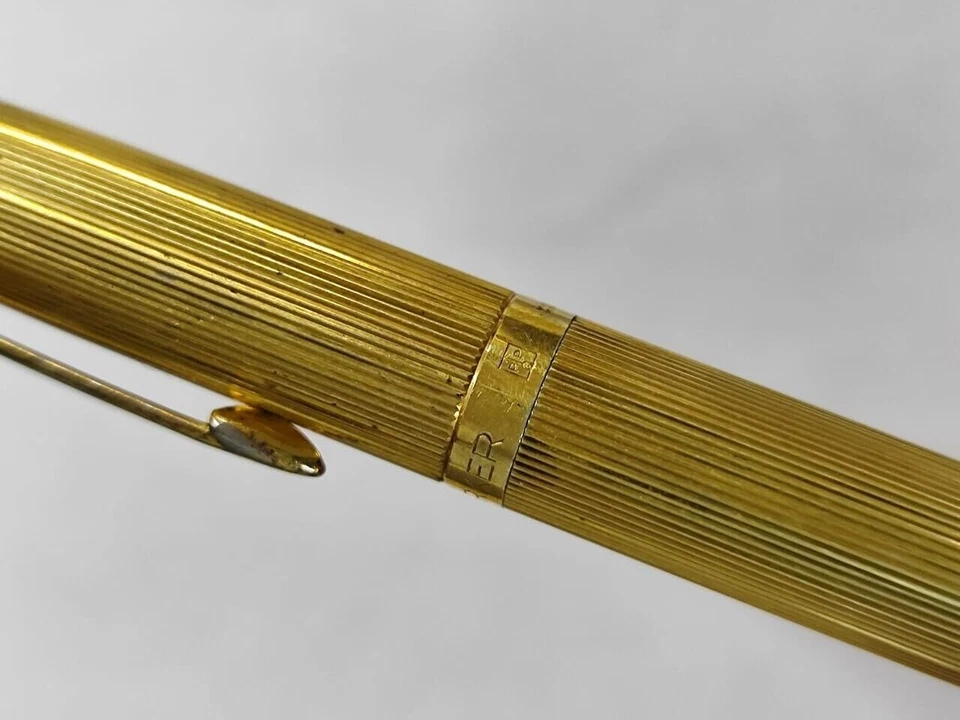 Vintage Parker 75 fountain Gold Plated 14k Nip Pen Gold Made in France Used - Image 3 of 4