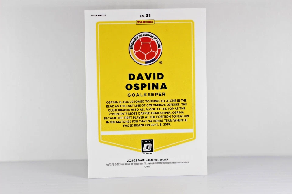 2021-22 PANINI OPTIC FEDERACION COLOMBIANA (GOLD) /10 AUTO DAVID OSPIN #31 (SC6) - Image 2 of 2