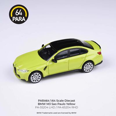 1:64 BMW M3 G80 -- Sao Paulo Yellow -- PARA64