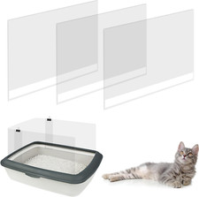 3 Pack Cat Litter Box Pee Shields Easy Clean Anti-Splashing Kitty Enclosure Pan