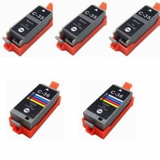 5PK ink cartridges PGI-35 CL-I36 for Canon PIXMA ip100 mini260 mini320 Printer