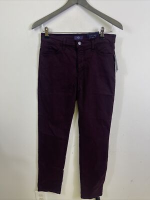 NYDJ LIFT TUCK JEANS IN MERLOT SKINNY JEAN Size  4 J78017DT