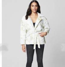 Blancnyc Women's Puffer White Quilted Wrap Jacket Size S Nwt