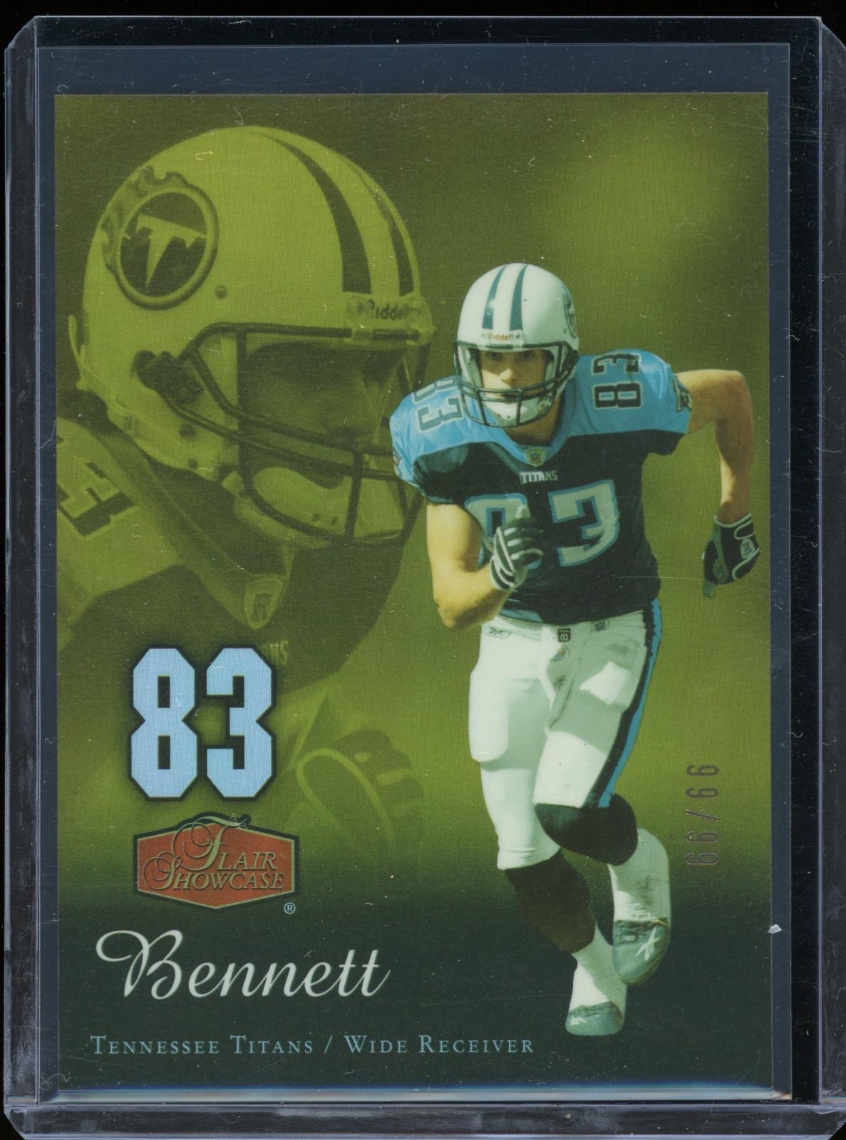 2006 Flair Showcase Drew Bennett #97 Gold 99/99 Bookend