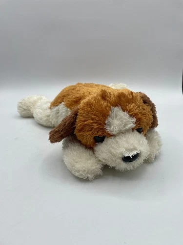 TY Beanie Buddy Sampson Puppy Dog Plush Tan White Stuffed Animal Vintage 2003