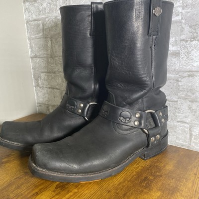 Harley Davidson RORY Black Skull Harness Biker Boots Leather Mens Size 10 M Harley Davidson Men main image 4