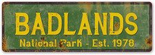 Badlands National Park Sign Décor Rustic Signs Cabin Decorations Outdoors Advent