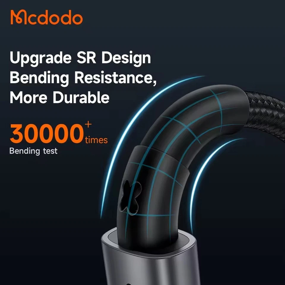 Mcdodo 65W PD USB C To C Charging Nylon Cable Plated Metal Housing 60W PD - Image 4 of 4