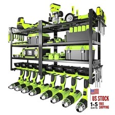 Power Tool Organizer Wall Mount,4 Layers Capacity Heavy Duty 4 drill holder 2PC