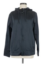 Reebok Women Black Zip Up Hoodie M