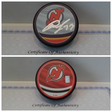Evgenii Dadonov Autograph Signed New Jersey Devils Puck COA - Reverse Retro Puck