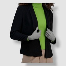 Bar III Women's Black 3/4-Sleeve Shawl-Collar Open-Front Blazer Jacket Size PL