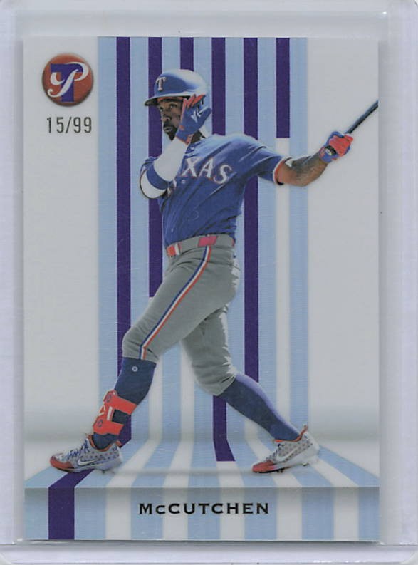 2026 Topps Pristine #S-30 Andrew McCutchen Spotless Purple Refractor #/99