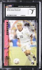 Landon Donovan 2002 Panini World Cup Rookie Card #118 USA CGC 7 NEAR MINT. rookie card picture