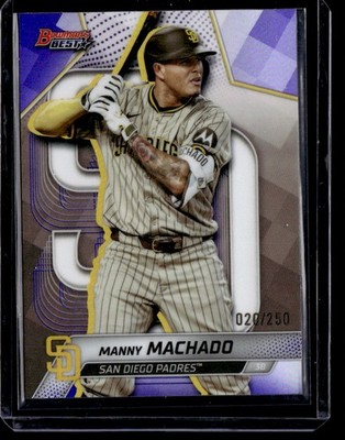 MANNY MACHADO 2025 BOWMAN'S BEST PURPLE REFRACTORS 020/250 SAN DIEGO PADRES #6