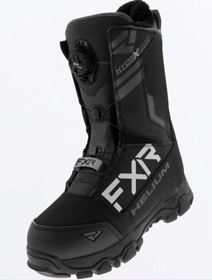 FXR Helium Single Boa System Snowmobile Boots Winter Insulated Black Mens U.S. 9
